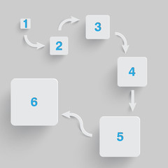 Step by step vector background.