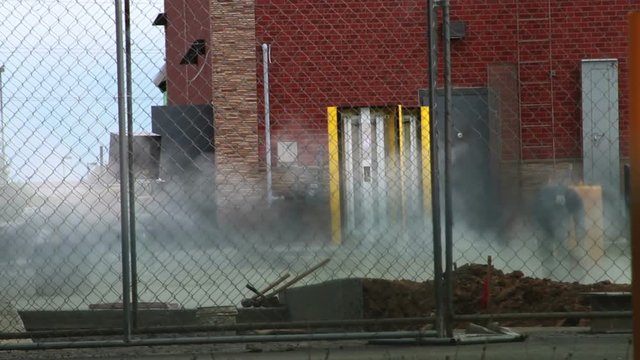 1568 Sawing the Ground at Construction Site