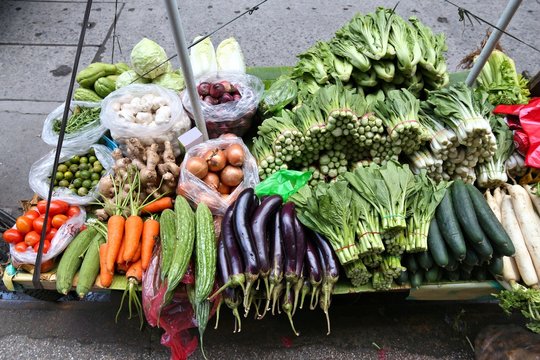 Vegetable market stand in Manila, Philippines