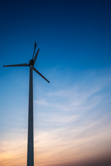 Fototapeta premium wind turbine with twilight time.