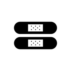 Monochrome patch icon in flat style. Isolated patch icon for use in variety of projects. Black and white vector patch icon for web sites and apps.