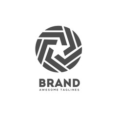 Fototapeta premium star strips circle logo vector. Star vector logo design branding corporate identity. circle star logo, star logo vector