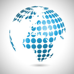 Abstract world illustration, vector.