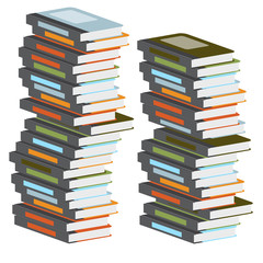 Colorful books, vector.