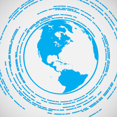 Blue Earth vector symbol.