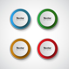 Colorful vector  template set.