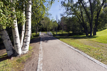 City park in late summer