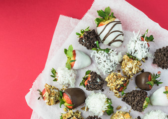 Valentines Day gift. Chocolate covered strawberries.