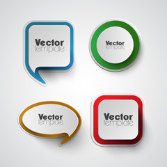 Colorful vector  template set.