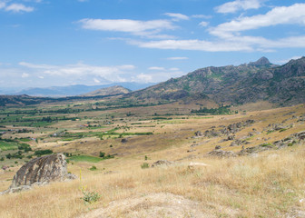 Fototapeta na wymiar Dry, rugged landscape outside Prilep, Macedonia