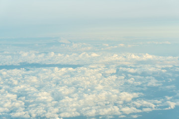 Background of sky and flufy cloud