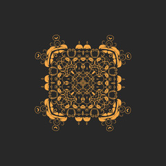 Vector ornamental white background with oriental pattern style