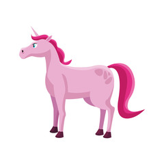 Fototapeta na wymiar Pony fantastic horse cartoon icon vector illustration graphic design