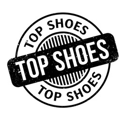 Top Shoes rubber stamp. Grunge design with dust scratches. Effects can be easily removed for a clean, crisp look. Color is easily changed.