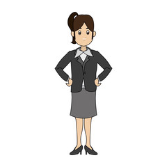 Business woman cartoon icon vector illustration graphic design