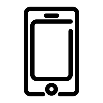 Smartphone icon. Mobile phone symbol. Outline modern design element. Simple black flat vector sign with rounded corners.