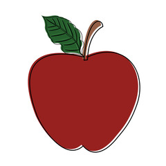 Apple fruit symbol icon vector illustration graphic design