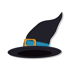 Witch hat cartoon icon vector illustration graphic design