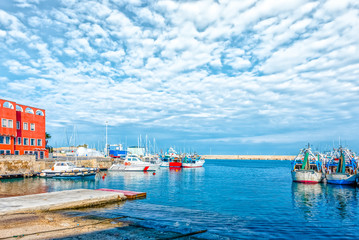 Obraz premium View of the italian old port city Monopoli - Italy, Puglia. Adriatic sea
