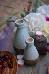 floral wedding decor in the style of a boho