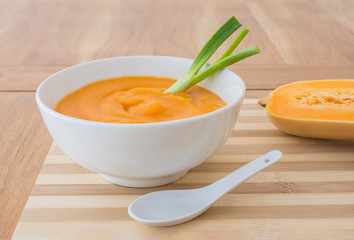 bowl of pumpkin cream