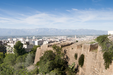 Fototapeta na wymiar Old Walls of Tortosa Fortress