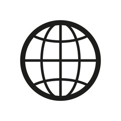 globe, planet. simple silhouette