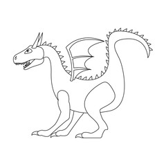 Fototapeta premium Monster dragon cartoon icon vector illustration graphic design