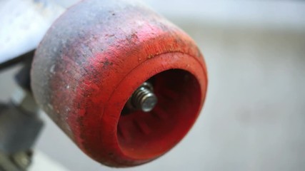 1793 VIntage Skateboard Wheel Spinning, 4K