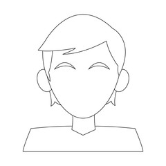 Man faceless cartoon icon vector illustration graphic design