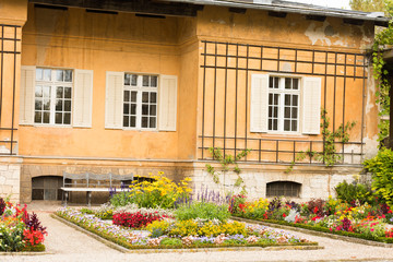 facade with window in the garden