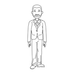 Businessman smiling cartoon icon vector illustration graphic design