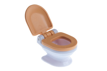 toilet bowl toy isolated