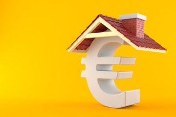 Obraz premium Euro symbol with roof