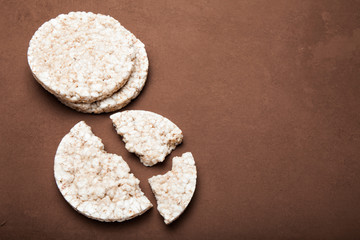 Rice crackers, copy space.