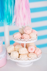 Soft soft dessert on the stand