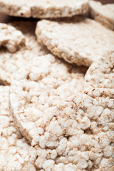Pattern of diet rice bread, vertical.