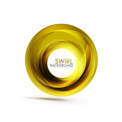 Abstract swirl banner, circle vector abstract background with copy space