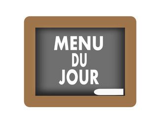 menu du jour sur ardoise