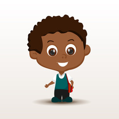 Schoolboy with rucksack