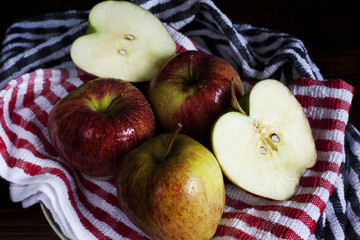 Ripe apples on offer