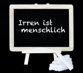 Irren ist menschlich