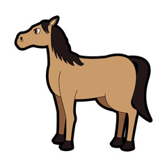 Horse animal cartoon icon vector illustration graphic design