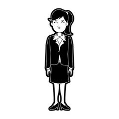 Business woman cartoon icon vector illustration graphic design