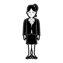 Business woman cartoon icon vector illustration graphic design