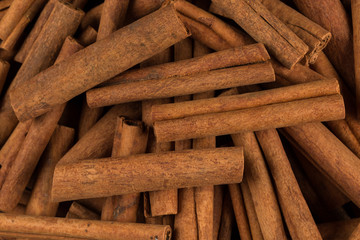 Cinnamon sticks spice closeup