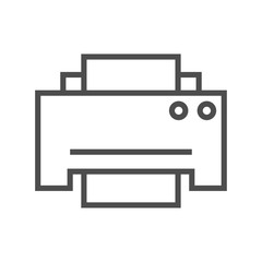 Printer, fax icon vector illustration. Outline style