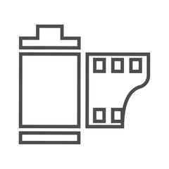 Film photo icon vector illustration. Outline style