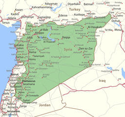 Obraz premium Syria-World-Countries-VectorMap-A