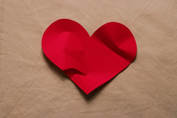 Paper heart for wedding cards or valentines day